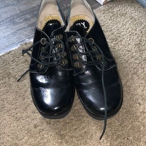 Stylish Black Women's Lace-Up Shoes